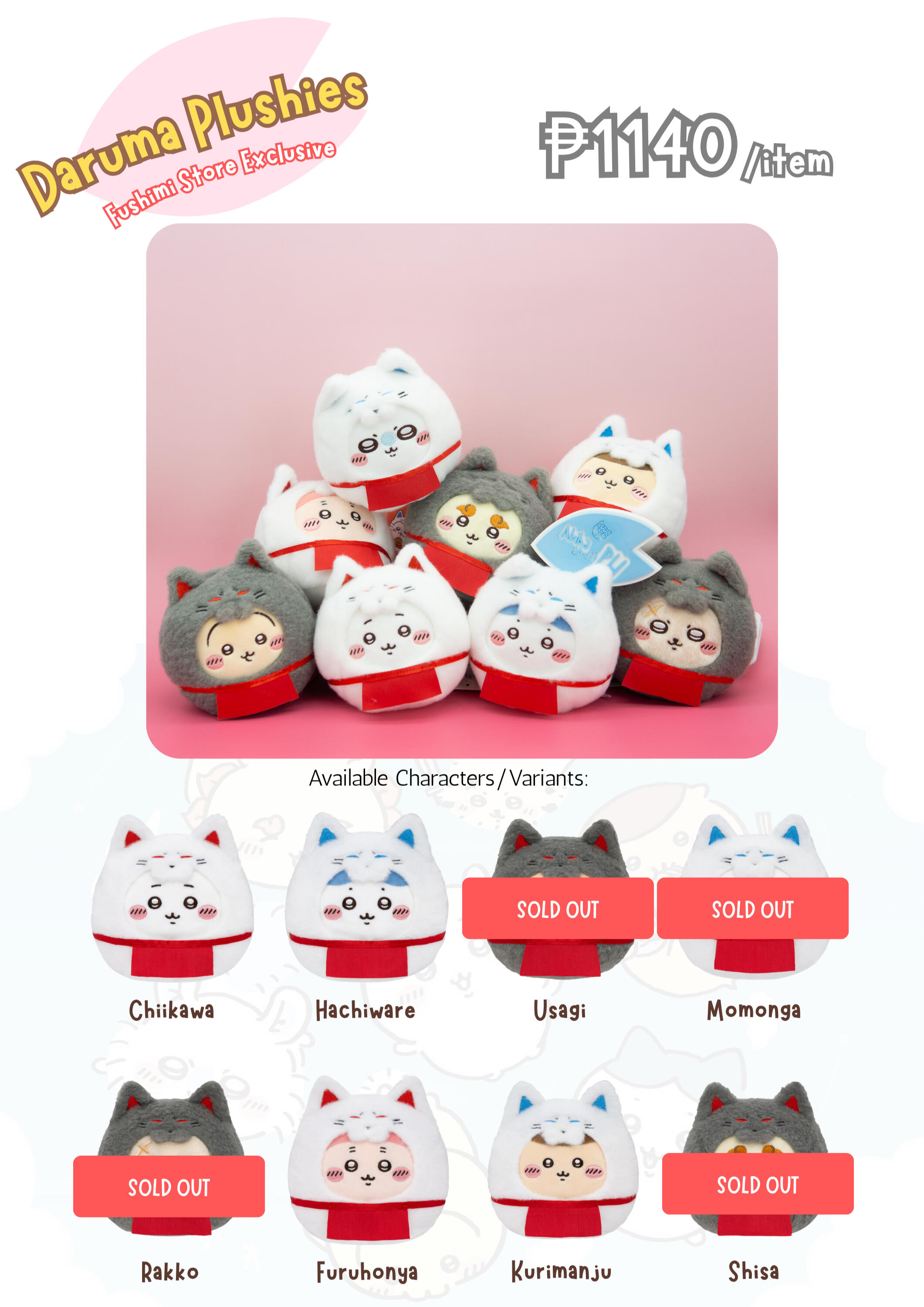 Daruma Plushies